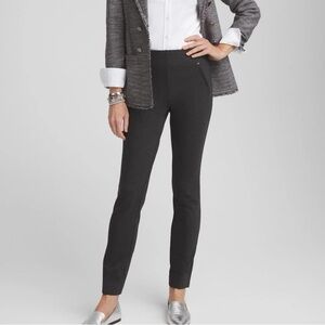 Chicos studded pocket slim/ straight leg pleated ponte pants ❤️